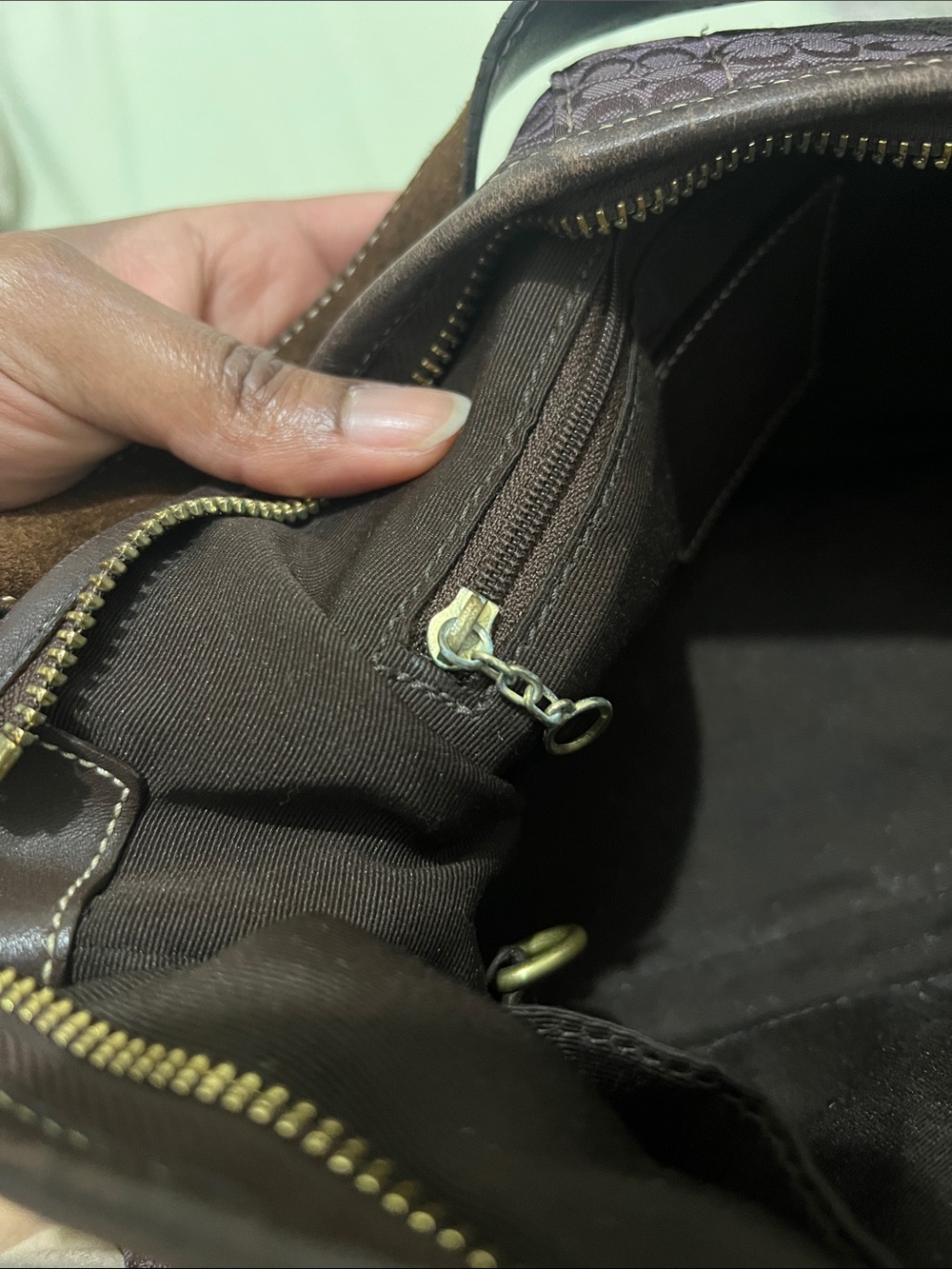 Coach East West Suede Duffel Bag - Picture 8 of 8